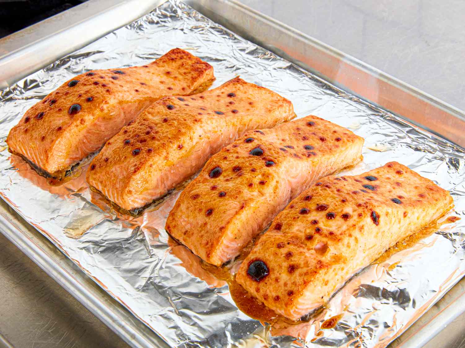 This 15-Minute Maple-Mustard Broiled Salmon Uses the Power of Mayo for Good