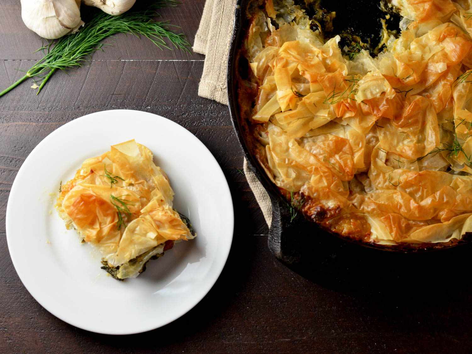 Creamy Garlic Chicken Spanakopita Skillet Recipe