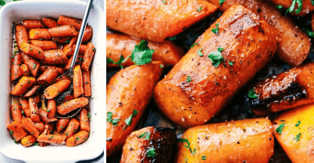 Roasted Brown Butter Honey Garlic Carrots