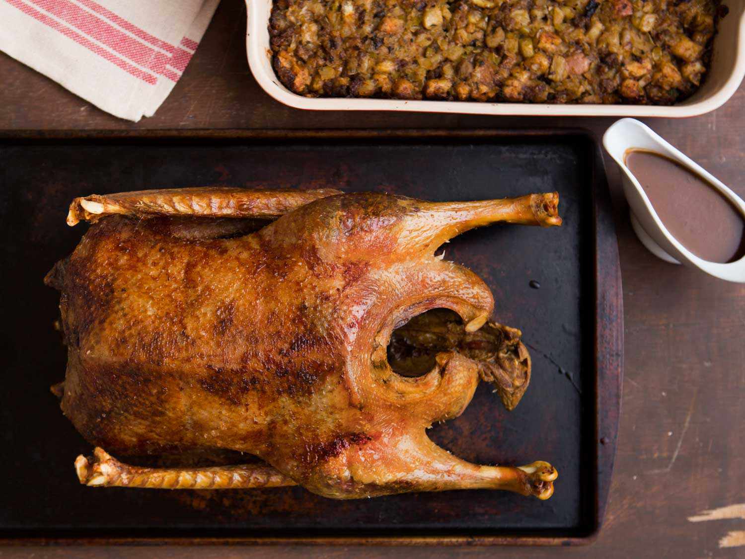 Crisp-Skinned Roast Goose and Gravy Recipe