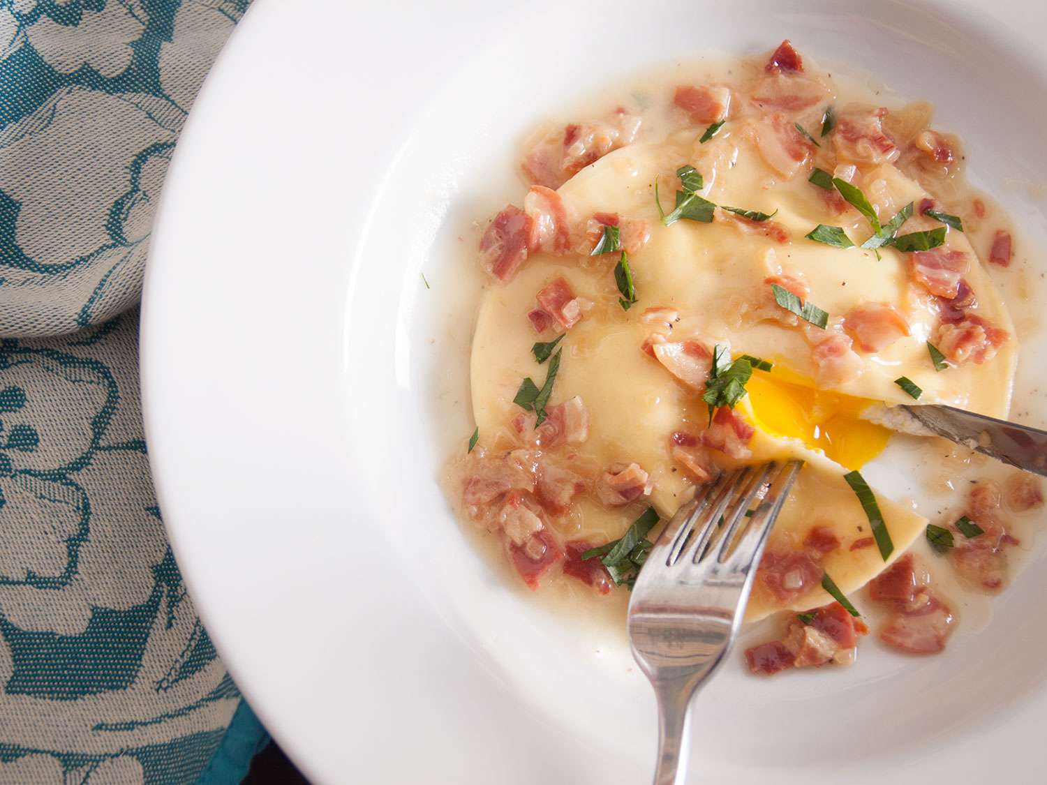 Uovo in Raviolo (Runny Egg Yolk Ravioli) Recipe